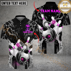 Maxcorners Bowling Punisher Bomb Multicolor Options Personalized Name, Team Name 3D Shirt