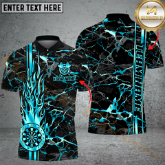 Maxcorners Darts Flame Golden Multicolor Options Personalized Name, Team Name 3D Shirt