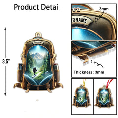 Maxcorners Custom Name Hiking Christmas Ornament, Christmas Gift for Hiking Lover 2D Flat LM2111