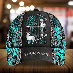 Maxcorners American Flag Bow Deer Hunting Pattern 3D Multicolor Personalized Cap