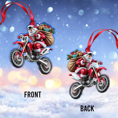 Maxcorners Custom Name Motocross Ornament, Motocross Lover Christmas Gifts 2D Flat LM2211