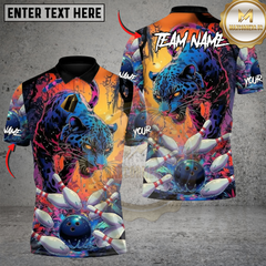 Maxcorners Bowling Black Panther Bowling Fury Personalized Name 3D Unisex Shirt