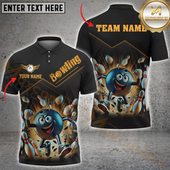 Maxcorners Bowling Strike Power Multicolor Personalized 3D Shirt, Happy Ball & Flying Pins Shirts