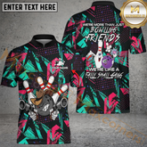 Maxcorners Bowling Cartoon Cowboy Multioptions Personalized Name, Team Name Unisex 3D Shirts