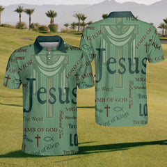 Maxcorners Amb Of God Golf Polo Shirt, Mens Golf Shirt, Christian Shirt For Men