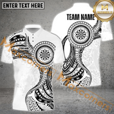 Maxcorners Darts Viking Pattern Mutilcolor Options Personalized Name, Team Name 3D Polo Shirt