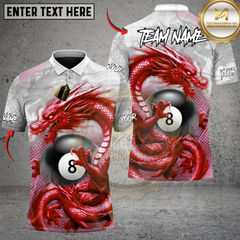 Maxcorners Billiards Dragon Dominion Multicolor Customized Name, Team Name 3D Shirt