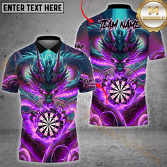 Maxcorners Darts Dragon Fire Multicolor Options Personalized Name, Team Name 3D Shirt