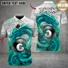 Maxcorners Billiards Dragon Dominion Multicolor Customized Name, Team Name 3D Shirt