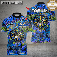 Maxcorners Darts Cool Dartboard Graffiti Design Multicolor Customized Name, Team Name 3D Shirts