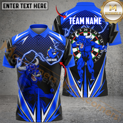 Maxcorners Darts Raging Bull Multicolor Customized Name, Team Name 3D Shirts