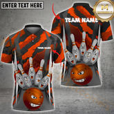 Maxcorners Bowling Furious Strike Multicolor Customized Name, Team Name 3D Shirts