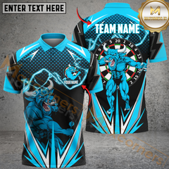 Maxcorners Darts Raging Bull Multicolor Customized Name, Team Name 3D Shirts