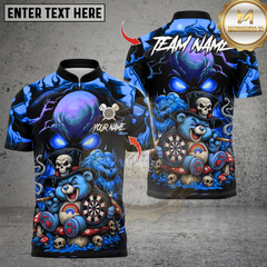 Maxcorners Smoking Halloween Bear With Dartboard Multicolor Customized Name, Team Name 3D Shirts