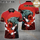 Maxcorners Bowling Tiger Multicolor Options Personalized Name, Team Name 3D Shirt