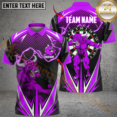 Maxcorners Darts Raging Bull Multicolor Customized Name, Team Name 3D Shirts