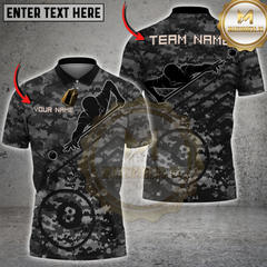 Maxcorners Billiards Striker Pattern Multicolor Customized Name, Team Name 3D Shirt