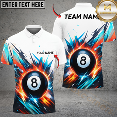 Maxcorners Billiards Ball 8 Thunder Break Personalized Name, Team Name Unisex Shirt