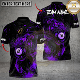Maxcorners Billiards Midnight Tiger Strike 8 Ball Multicolor Customized Name, Team Name 3D Shirt