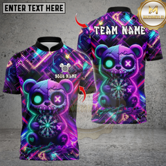 Maxcorners Darts Scary Teddy Bear Dartboard Multicolor Customized Name, Team Name 3D Shirts