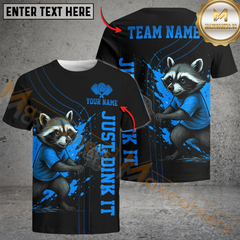 Maxcorners Pickleball Just Dink It Raccoon Halloween Customized Name & Team Name 3D Shirts