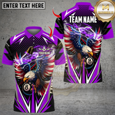 Maxcorners Billiard Ball 8 Eagle USA Flag Multicolor Customized Name, Team Name 3D Shirt