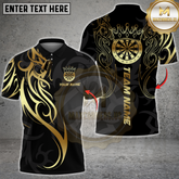 Maxcorners Darts Sport King Crown Target Multicolor Customized Name, Team Name 3D Shirts