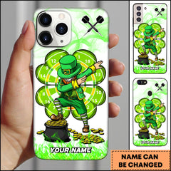 Maxcorners St Patrick Darts Leprechaun Dab Personalized Name Phone Case