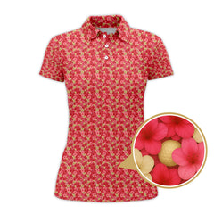 Maxcorners Azalea Golf Shirt, Pattern Golf Shirt, Golf Gift For Golfers
