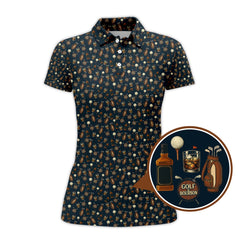 Maxcorners Golf Pattern Shirt For Golfer, Bourbon Golf Shirt, Crazy Golf For Men