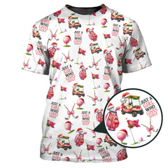 Maxcorners Womens Golf Polo, Pink Golf Shirt, Pattern Golf Shirt For Men, Funny Christmas Golf Shirt