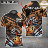 Maxcorners Bowling Wolf Vintage Multicolor Options Personalized Name, Team Name 3D Shirt