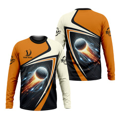 Maxcorners Custom Golf Ball Men's Golf Polo Shirt, Golfing Apparel, Golf Gifts For Men