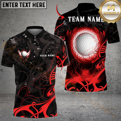 Maxcorners Golf Ball Wing Multicolor Customized Name, Team Name 3D Shirts
