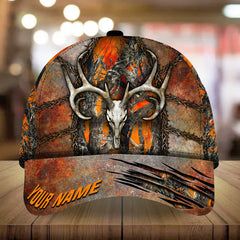 Maxcorners Skull Deer Hunting Steel Pattern 3D Multicolor Personalized Cap
