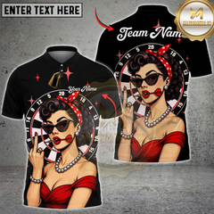 Maxcorners Darts Pinup Girl Retro Style Multicolor Customized Name, Team Name 3D Shirts