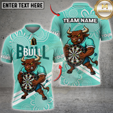 Maxcorners Darts Bull Power Multicolor Customized Name, Team Name 3D Shirt