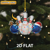 Maxcorners Personalized 2D Flat Bowling Ornament, Custom Bowler Christmas Gift, Bowling Pins Holiday Decoration, League Player Xmas Tree Keepsake
LM1111