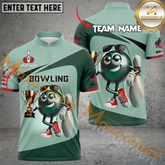 Maxcorners Funny Digital Bowling Jersey Multicolor Option Customized Name, Team Name 3D Polo Shirt