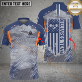 Maxcorners Billiard 8-Ball Pool Fire Camo Multicolor Personalized Name, Team Name 3D Shirt