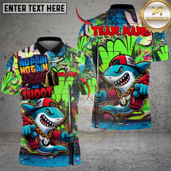 Maxcorners Billiards 8 Ball Shark Graffiti Shut Up And Shoot Personalized Name, Team Name Unisex Shirt (4 Colors)