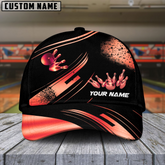 Maxcorners Bowling Ultimate Golden Multicolor Personalized Name 3D Cap