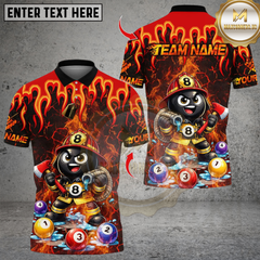 Maxcorners Billiards Firefighter Billiard Flame Multicolor Customized Name, Team Name 3D Shirt