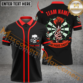 Maxcorners One More Darts Mutilcolor Options Personalized Name, Team Name 3D Polo Shirt