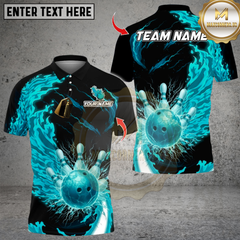 Maxcorners Bowling Ice Multicolor Customized Name, Team Name 3D Shirts