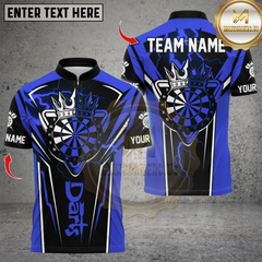 Maxcorners Darts Crown King Dartboard Multicolor Customized Name, Team Name 3D Shirts