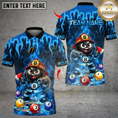 Maxcorners Billiards Firefighter Billiard Flame Multicolor Customized Name, Team Name 3D Shirt