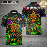Maxcorners Darts Teddy Love Bear Dartboard Multicolor Customized Name, Team Name 3D Shirts