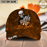 Maxcorners Darts DJ Skull On The Floor Multicolor Option Personalized Name 3D Cap