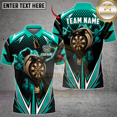 Maxcorners Darts Lightning Dartboard Character Multicolor Customized Name, Team Name 3D Shirts